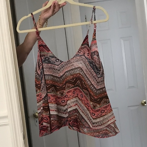 TOBI red/pink flowy tank - Picture 1 of 2